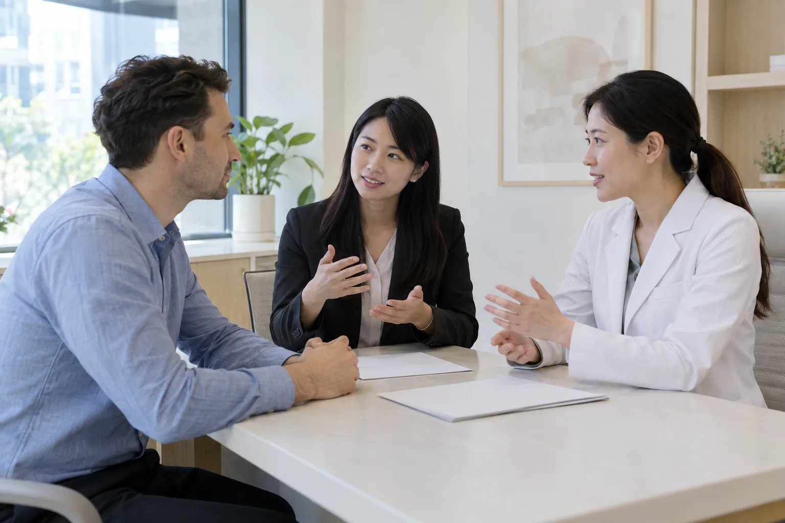 現代診所明亮諮詢桌(示意圖)